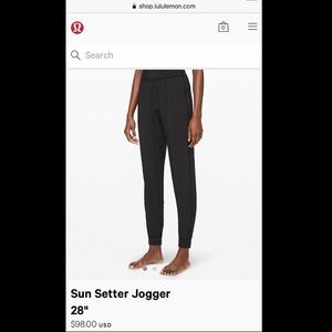 BRAND NEW Lululemon Sun setter jogger